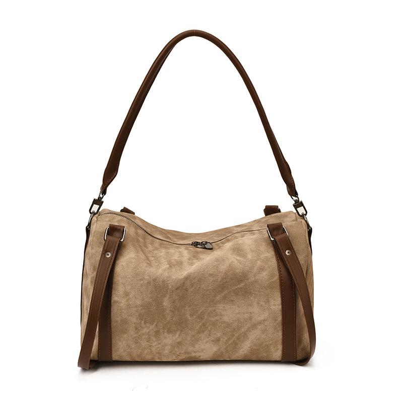 

2025 Женская сумка-тоут через плечо и рюкзак большой вместимости в корейском стиле хаки