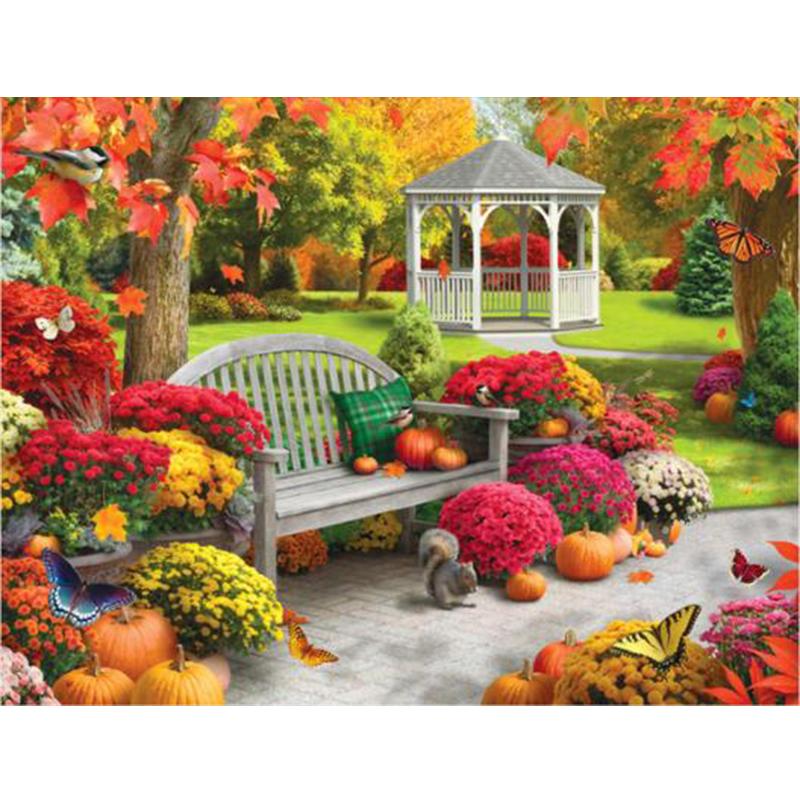 Square/Round Diamond Painting House Cross Stitch Diamond Embroidery Garden Rhinestones Art Handwork Bead Picture Kits Home Decor