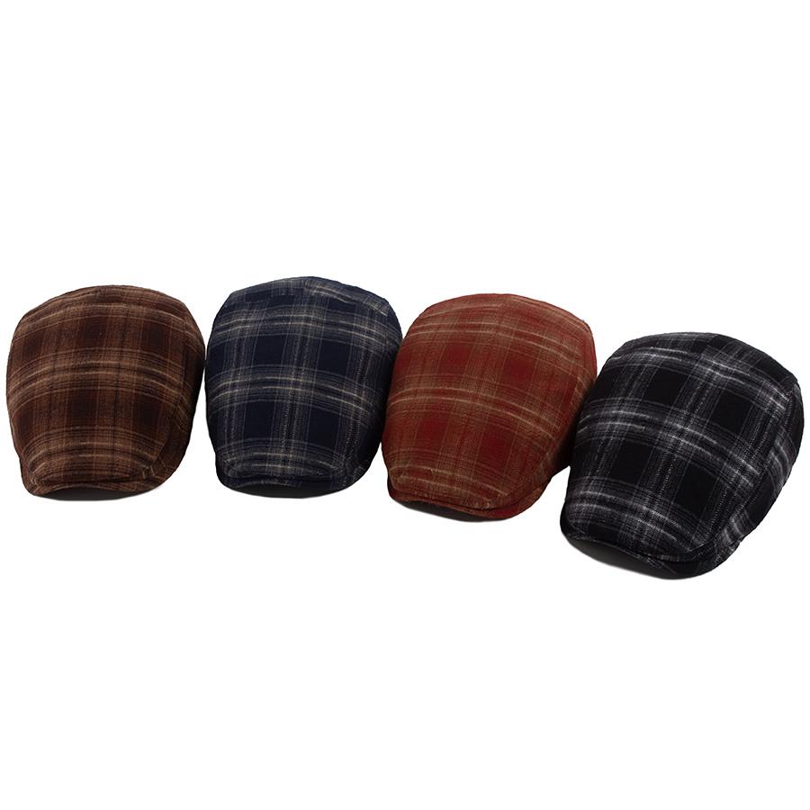 Plaid Herringbone Thin Beret Summer Men Women‘s Vintage Casual Flat Hat For Spring Autumn Fashion Visor Caps Female Newsboy Cap