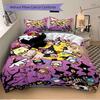 3pcs Halloween Sanrio Character Design Bedding Set 1 Soft Quilt Cover + 2 Pillowcases, Machine Washable Suitable for All Seasons, Perfect Gift W028