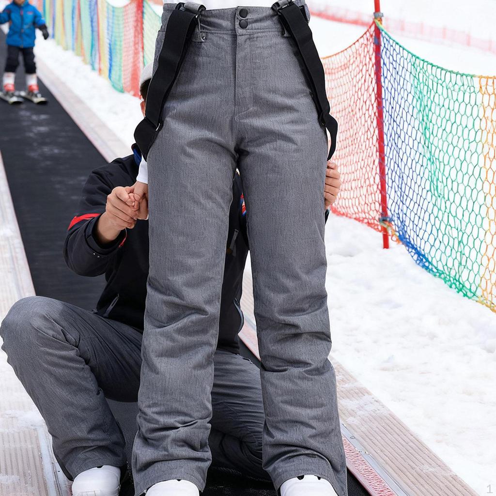 Insulated Ski Pants, Comfortable, Windproof And Warm Men's Winter Snow Pants for Hiking,