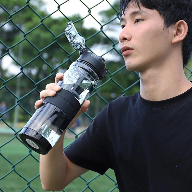 700/1000ML Butelka na Wodę Bez BPA Outdoor Siłownia Fitness Sportowe Butelki na Wodę Przenośna Ekologiczna Plastikowa Butelka do Picia