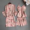 Sexy Wireless  Rimless Pajamas Lace Nightdress Silk Underwear Women Sleepwear