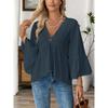 BITCED Moda Donna Casual Manica Lunga Scollo a V Bluse e Camicie