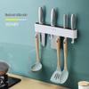 Punch-Free Wall-Mounted Multifunctional Knife Holder Storage Rack for Kitchen