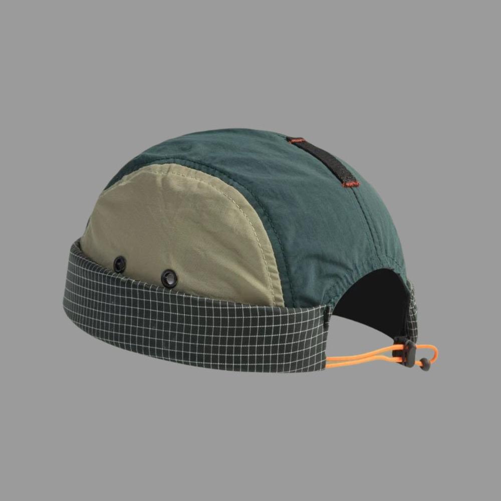 

Solid Color 5-panel Cap Adjustable Brimless Cap Unisex Beanies Hat Women зелёный