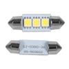 10PCS 36MM 12V 3 SMD 5050 LED Festoon Dome Car Light Bulbs Interior Lamp White