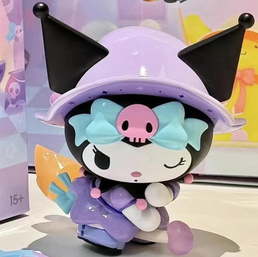Sanrio Blind Box Cartoon Kuromi Doll Lucky Divination Anime Series Action Figure Model Doll Child Toy Desktop Decor Birthday Gif