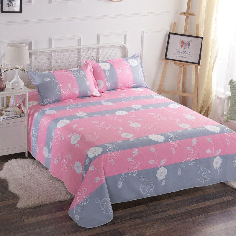 Flannel Cartoon Bed Sheet for Student Dormitory - Single/Double Bed, Free Shipping