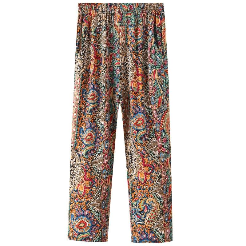 Women's Wide-Leg Pants Spring/Summer High Waist Loose and Slimming Thin Straight Drooping Cropped Casual Women's Pants Summer New Pants