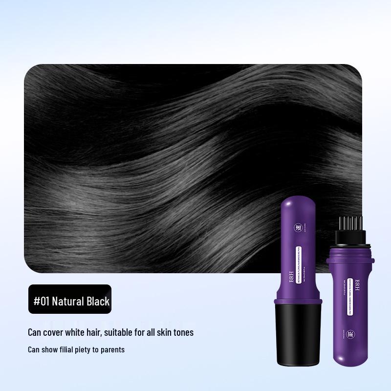 BRH Flower Scent Hair Color Pen - Gentle on Scalp, Comb Applicator, Temporary White Hair Cover, Non-Fading.