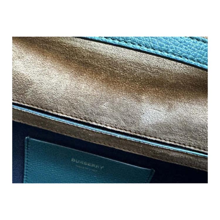 Burberry Check Print Flap Closure Small Calfskin Crossbody Shoulder Bag Women bags Green 80801611