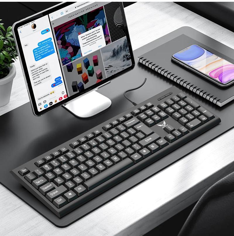 Wired Membrane Keyboard 618USB for Desktop - Lightweight, Versatile for Office and Home Use