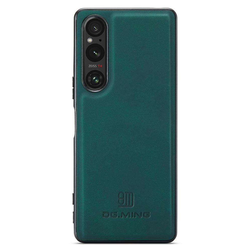 

DG.MING For Sony Xperia 1 V Case Anti-Scratch PU Leather+PC+TPU Phone Cover Green