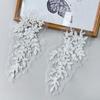 White Beaded Lace Flower Embroidered Cloth Sticker Front Placket To Flower Wedding Dress Performance Dress Accessories Clothing Decoration