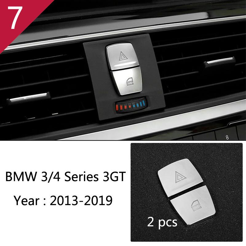 For BMW 3 4 Series 3GT F30 F32 F34 Car Styling Interior Gearshift AC CD Button Panel Door Armrest Decoration Cover Trim Sticker MQHWD1