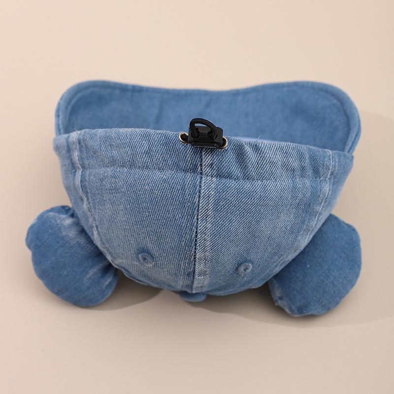 Korean Style Mickey Baby Sun Hat: Wide Brim, Duckbill Shade, Unisex Denim Baseball Cap for Spring.