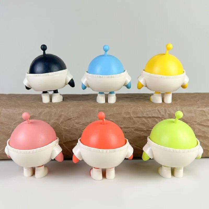 6 Stück Eggy Party Handgemachtes Spiel Niedlich Niedlich Eierschalen-Dekoration Modellpuppe Blindbox-Puppe Drehei-Spielzeug Geschenk Glückliche Puppen Figur Geschenk