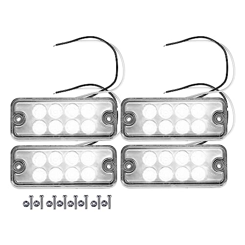 

ABSOPRO Передние Задние Боковые Габаритные Огни Водонепроницаемый Прямоугольный Габаритный Фонарь Накладной Монтаж для Грузовика Прицепа Фургона Каравана Грузовика Легкового Автомобиля Автобуса Пластик 10