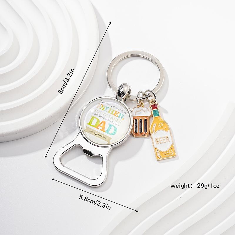 

Creative American Beer Keychain Pendant - Father s Day Gift Bottle Opener with Metal Cross-shaped Ornament Keyring