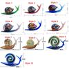 Glaze Crafts Snail Figurines Mini Snail Ornaments Micro Landscape Glass Snail Miniature  Gift
