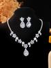 Elegant Rhinestone Zirconia Necklace & Jewelry Set for Bridal & Evening Wear