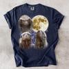Honey Badger Moon Graphic Tee, Retro Wildlife T-Shirt, Nature Lover Gift