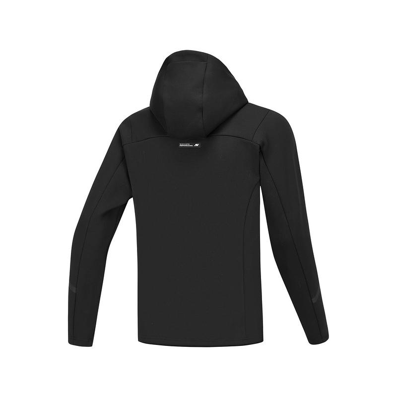 Skechers Comfort Sports Series Hooded Windbreaker Jacket Men Jackets Carbon-Black P125M024-0018