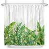 Tropical Banana Leaf Shower Curtain Waterproof Easy To Clean Privacy Protection Print Green Plant Design Modern Nontoxicmaterial