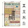 **Vintage Farmhouse Porch Aluminum Sign Waterproof Wall Decor Kitchen Garden Plaque**