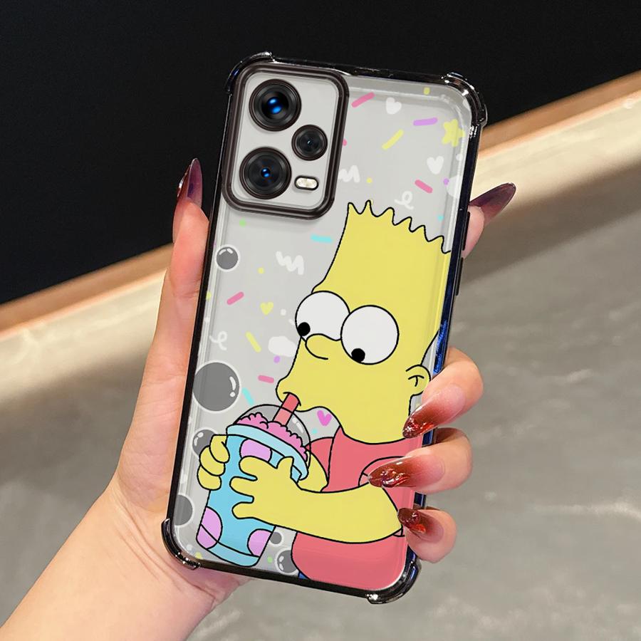 

Phone Case for Redmi Note 10 Lite 9S 11s 10s 14 Pro Plus 11 12 13 10 Pro Clear Cover Funny Cartoon SimpsonS Redmi Note 11S