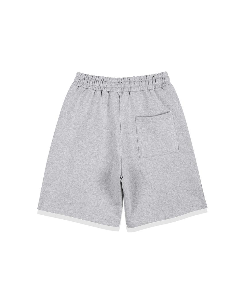 Imeojeonsi Ef4022 Semi-Bermuda Elastic Shorts Melange Grey