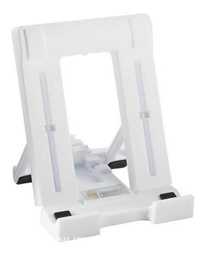 1pc Heavy Duty Foldable Tablet & Panel PC Stand with Rugged Clip Holder, Portable Desktop Mount Bracket Compatible for iPad