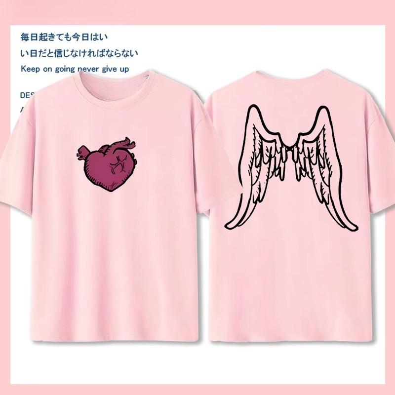 

Hatsune deco27: A Sad Girl s Desire and Fantasy Merchandise, pure cotton short-sleeved T-shirt, 2D half-sleeved Summer 4XL