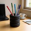 Tire-Shaped Pen Holder Multifunctional Desk Storage Ornament Unique Desktop Organizer  Gift