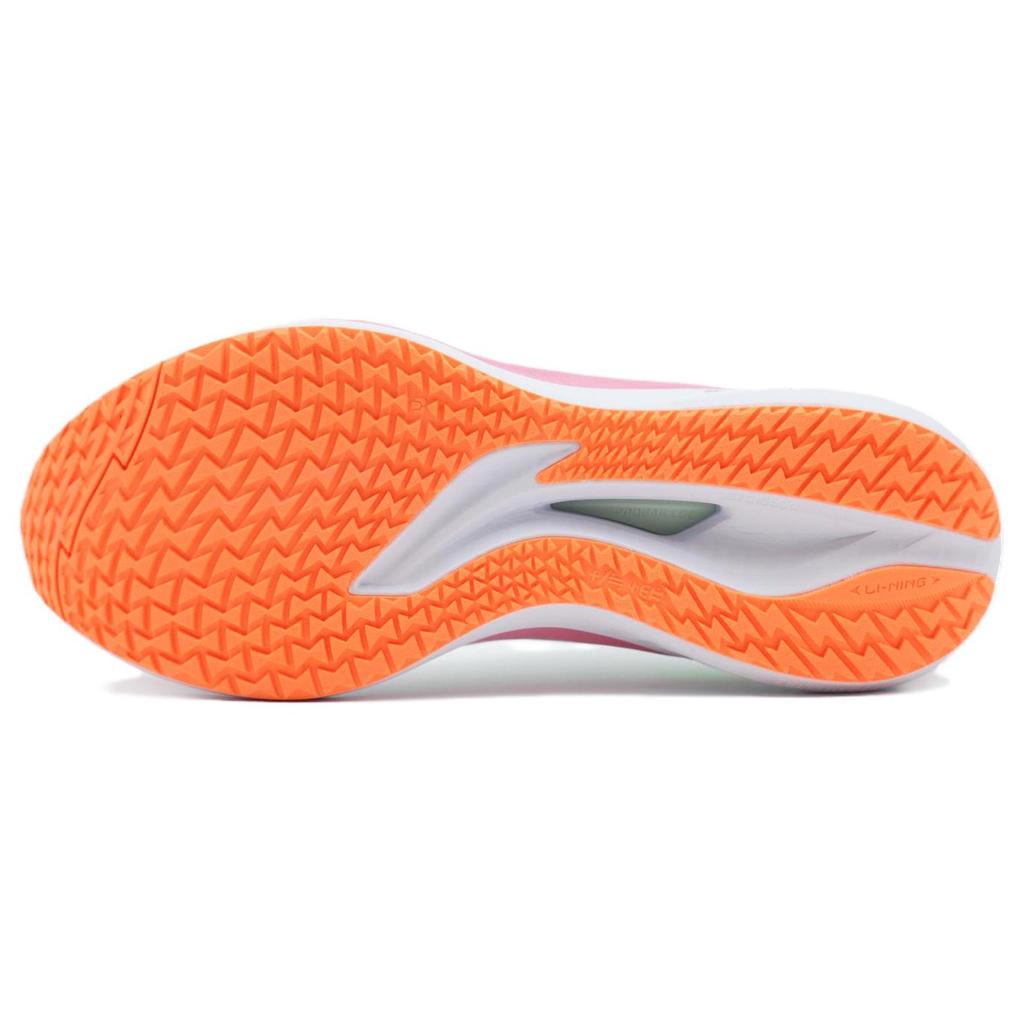 Li Ning Cushioning Slip Resistant Abrasion Resistant Low top Running Shoes Men's Blue Pink ARPU003-14(Team205--)