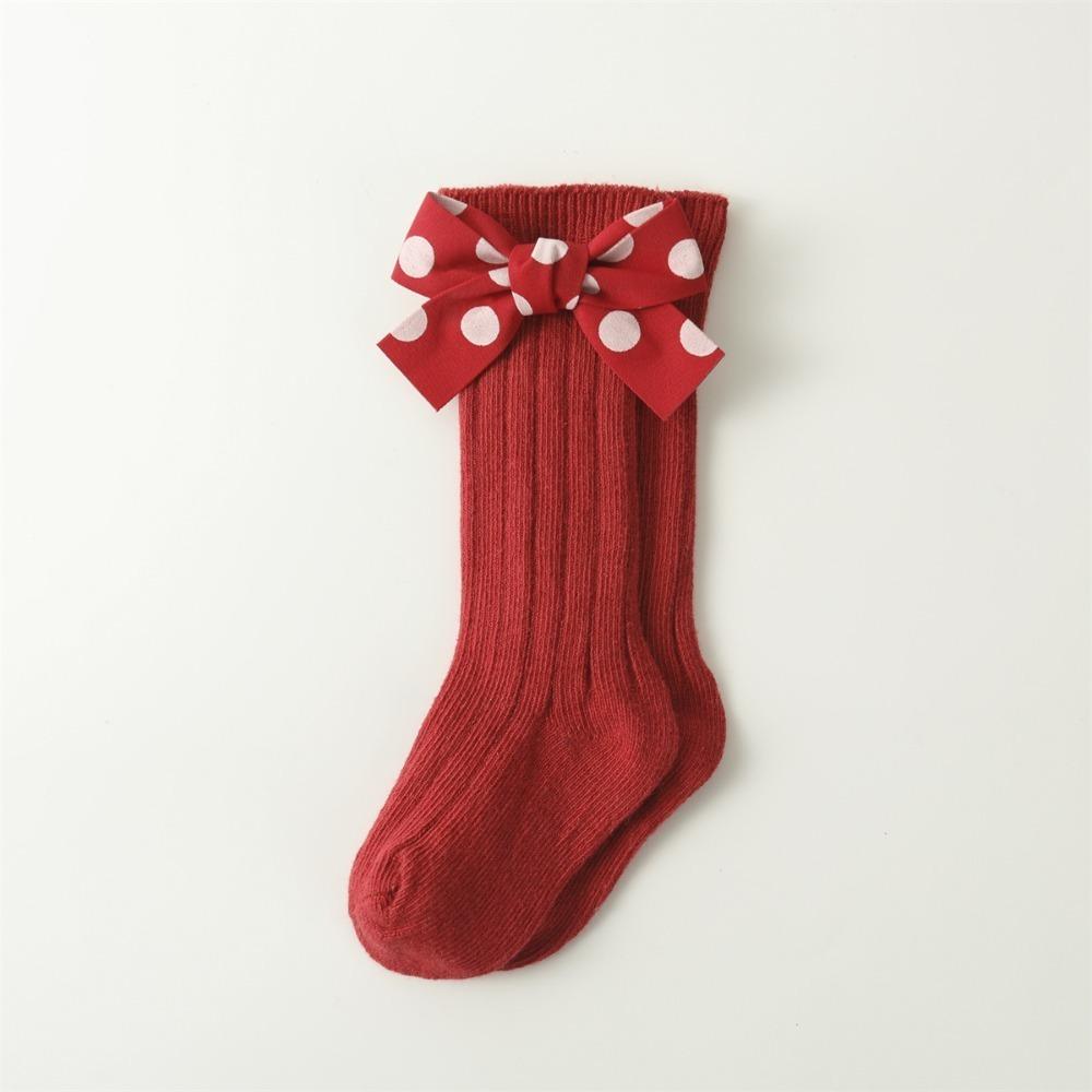

Breathable Winter Compression Stocking Casual Bow Middle Tube Socks New Toddler Hosiery Kids 2