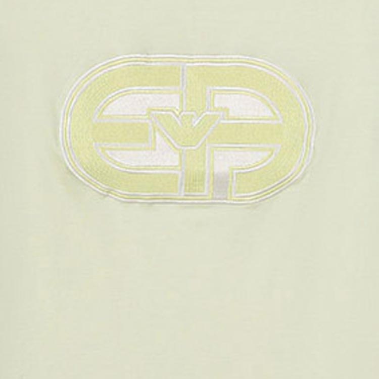Emporio Armani Ss23 Letter Logo Embroidered Crew Neck Short Sleeve T-Shirt Men tops Light-Green 3R1TV4-1JUVZ-0594