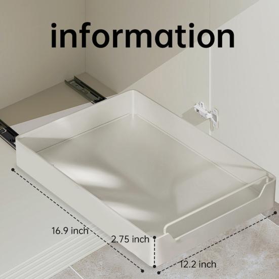 Pull Out Cabinet Organizer Fixed with Adhesive Nano Film Punch-free Heavy Duty Slide Out
