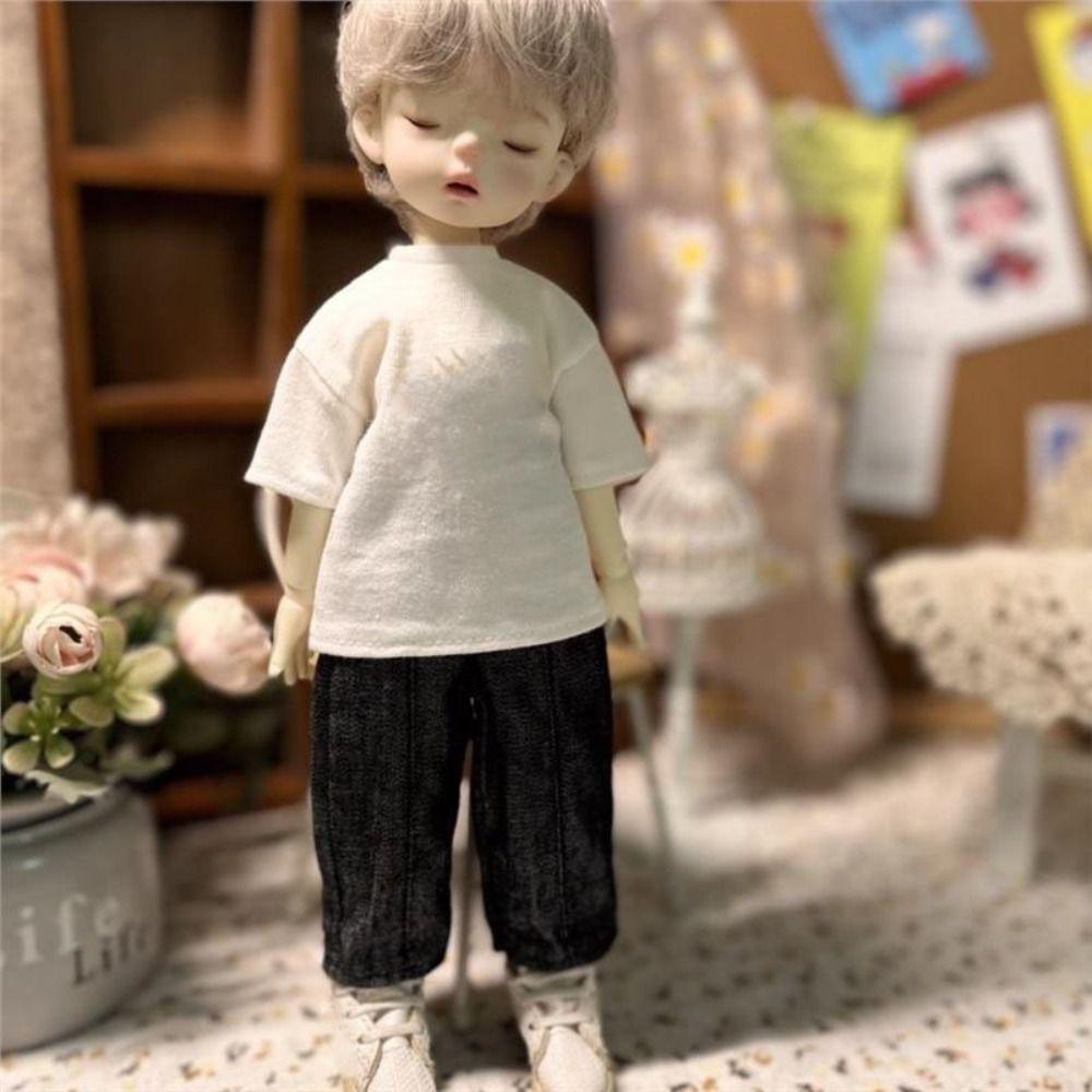 Elegant Knitted Cardigans Tops Cute Doll Jeans Pants for 1/4 1/6 BJD 30/45cm Dolls Doll Clothes
