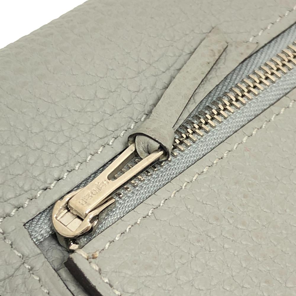 HERMES Dogon Long Wallet Bifold Long Wallet Togo Grimette (presumed) gray