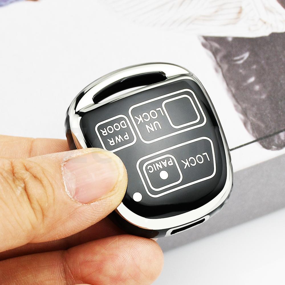 For Lexus Lx Rx400H Es330 Rx330 Es Gs Ls Is Rx Sc Silver Edge Tpu Keyless Car Key Case Fob For Toyota Land Crusier Fj Cruiser