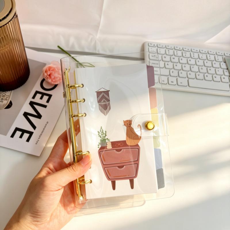 A6 Cat Scene Loose Leaf Divider Pages Index Partition Binder Planner Stationery Notebook Paper Divider Accessories