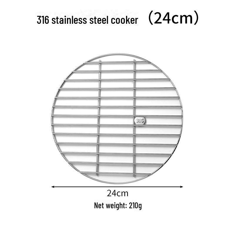 Round 316 Stainless Steel Steaming Rack for Kitchen - Ideal for Steaming Buns and Slices