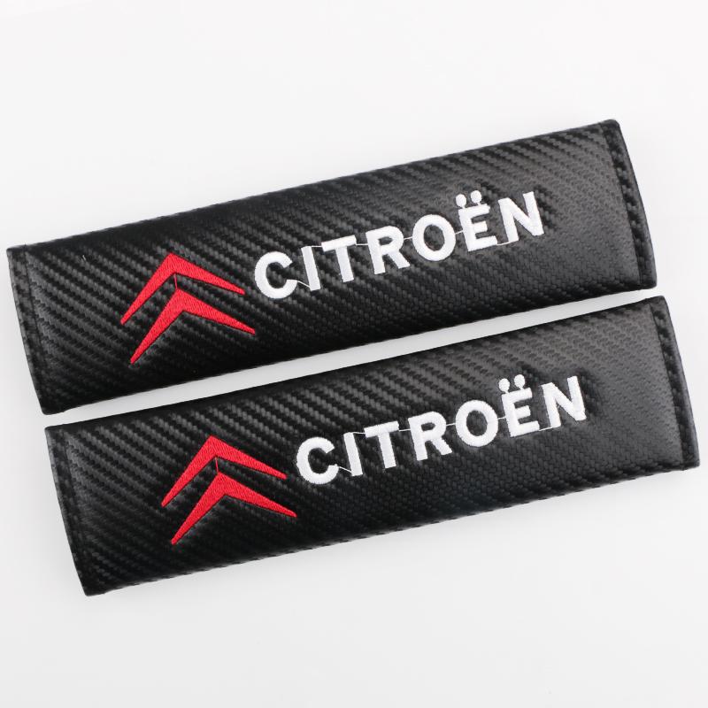 2pcs Car Safety Belt Shoulder Cover Pad For for Citroen C4 C3 C5 C1 C2 Berlingo C-Elysee C4-Picasso C4-Aircross Car stickers