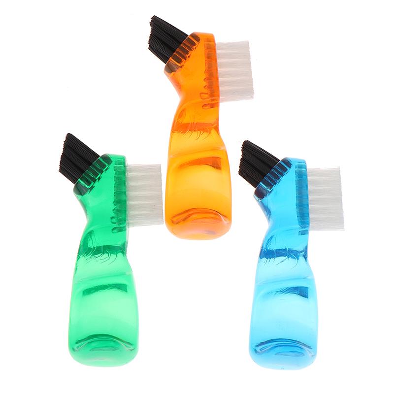 Denture Cleaning Brush Bristles & Ergonomic Rubber Handle Multi-Layered Bristles False Teeth Brush Oral Care Tool