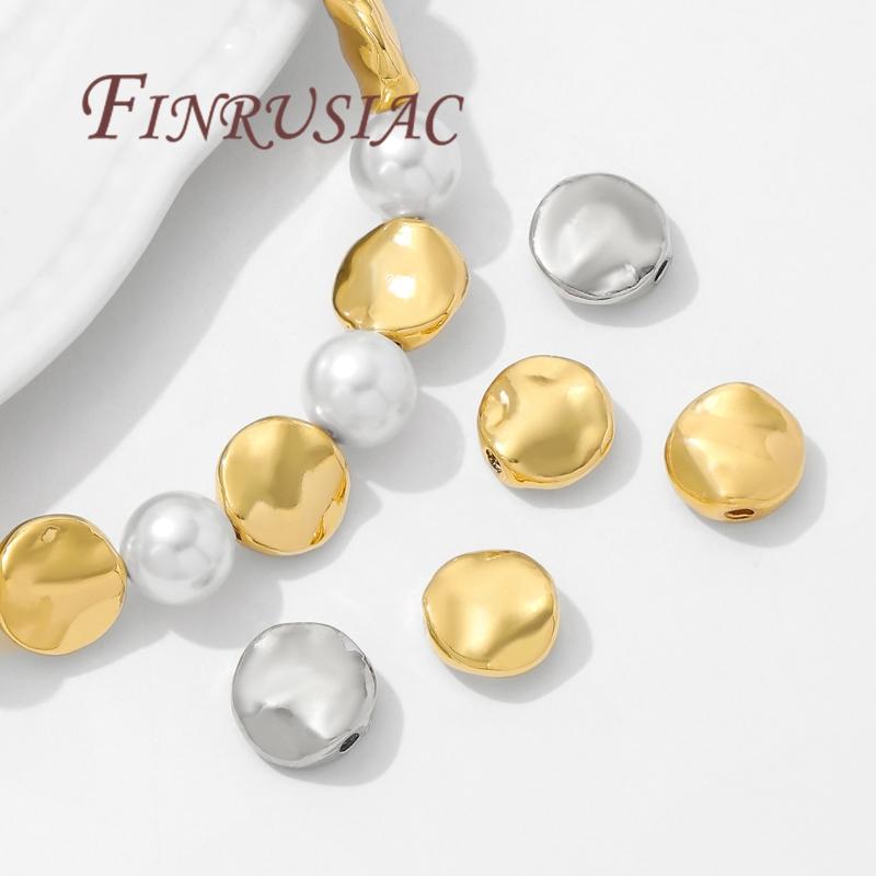 Separators For Beads 18K Gold Plated Brass Spacer Beads,Necklace Accessories,Bracelets Beads,DIY Jewelry Making Supplies