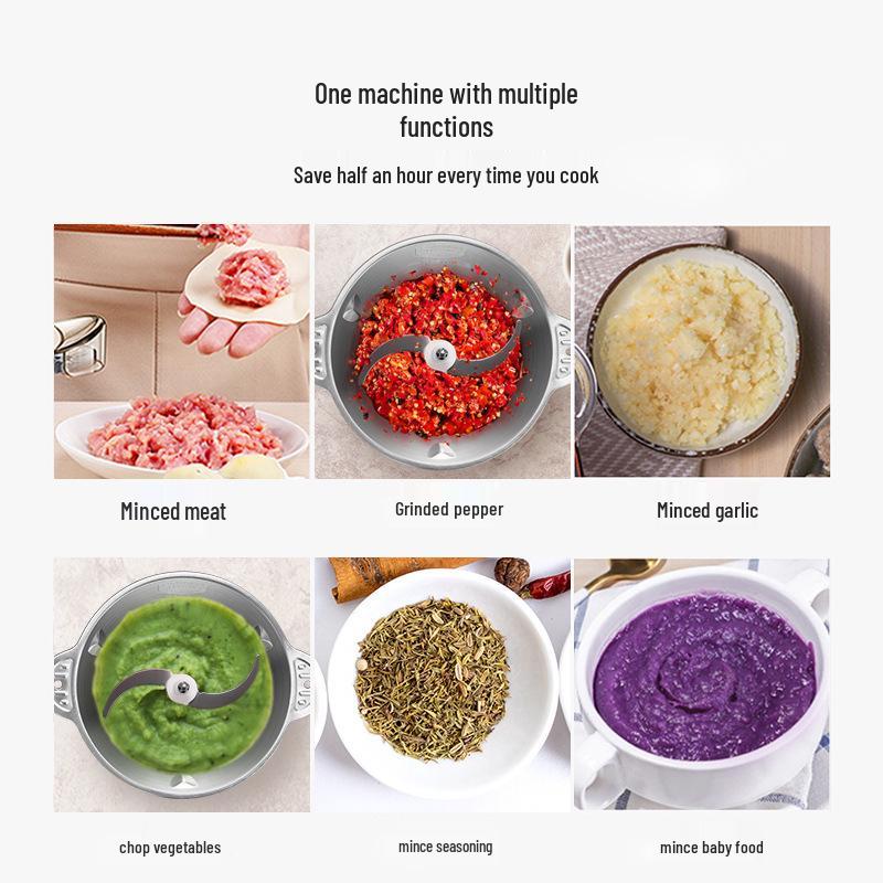 Stainless Steel Multifunctional Blender & Meat Grinder with Large Capacity