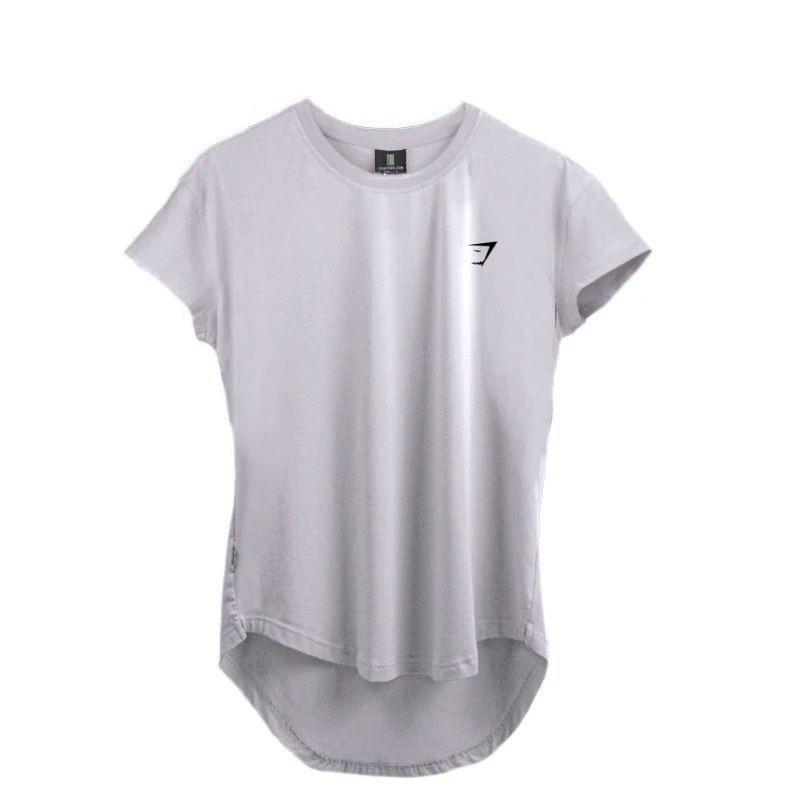 Men's Muscle Shark Elastic Sports T-Shirt: Round Neck, Short Sleeve for Bodybuilding, Running, Training, and Basketball.