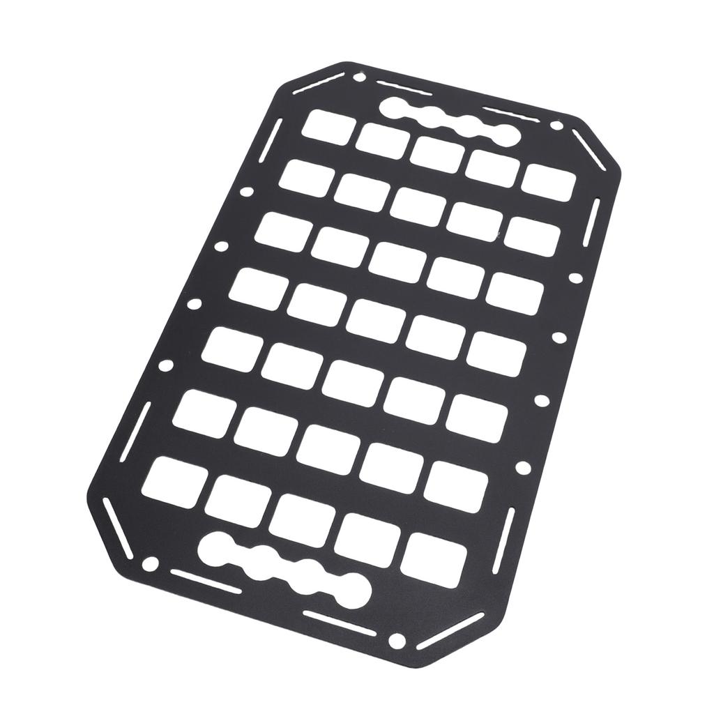 Truck Bed Molle Panel Rack 15x9.25x0.08in Aluminum Use with L Track Tool Cargo Storage Molle Panel for Cars SUVs Pickup